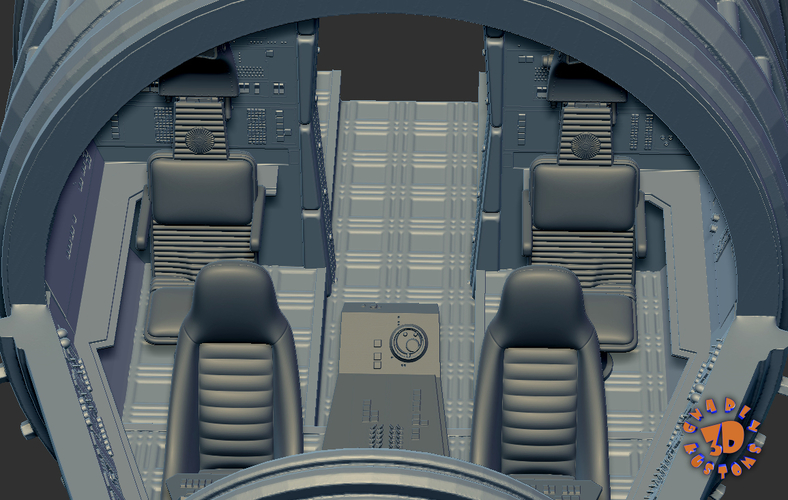 Millennium Falcon Cockpit-read description for directions 3D Print 234730