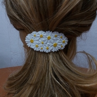 Small Hair Barrete with Daisies 60-76 3D Printing 234904