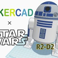 Small Simple R2D2 with Tinkercad 3D Printing 235100