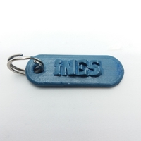 Small INES Personalized keychain embossed letters 3D Printing 235517