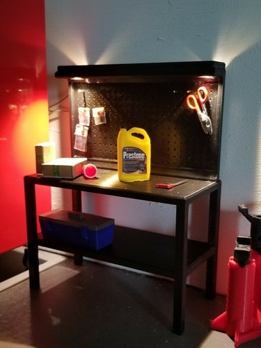 1Tenth Scale Pegboard Workbench 3D Print 235666