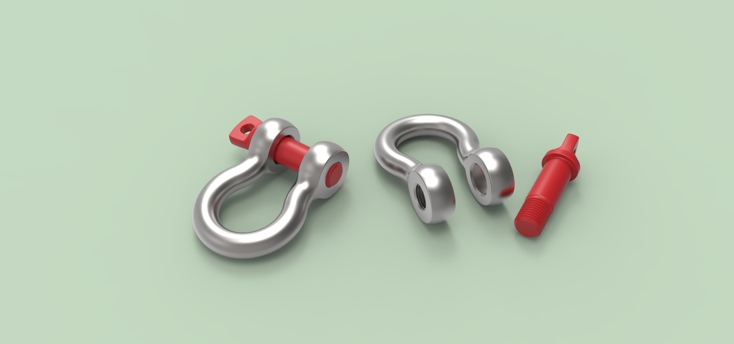 Anchor shackle G-209 3D Print 236081 Anchor shackle G-209 3D Print 236081