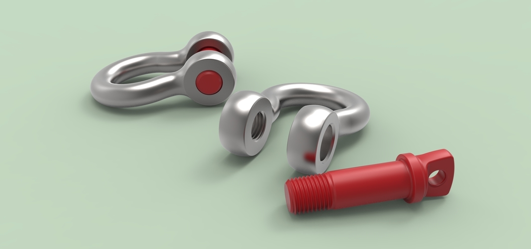 Anchor shackle G-209 3D Print 236083 Anchor shackle G-209 3D Print 236083