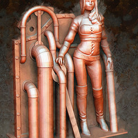 Small Steampunk Lady : Lenora 3D Printing 23637