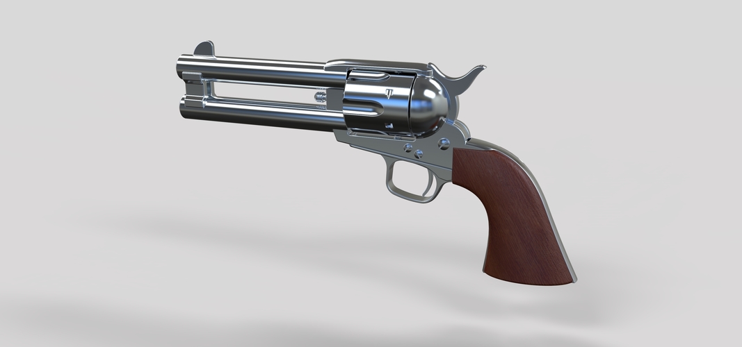 Revolver of agent Whiskey from movie Kingsman The Golden Circle 3D Print 236776 Revolver of agent Whiskey from movie Kingsman The Golden Circle 3D Print 236776