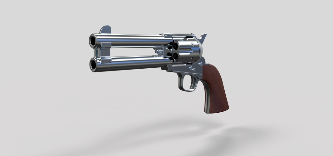 Revolver of agent Whiskey from movie Kingsman The Golden Circle 3D Print 236779 Revolver of agent Whiskey from movie Kingsman The Golden Circle 3D Print 236779