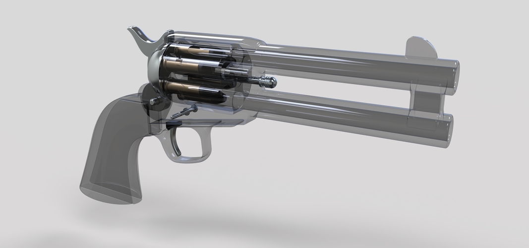 Revolver of agent Whiskey from movie Kingsman The Golden Circle 3D Print 236782 Revolver of agent Whiskey from movie Kingsman The Golden Circle 3D Print 236782