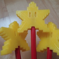 Small Pixel Star Pen Topper 3D Printing 23720