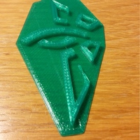 Small Ingress ENLIGHTENED faction Badge (remeshed, cleaned and fixed) 3D Printing 23749