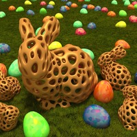 Small Stanford Bunny - Voronoi Style 3D Printing 23761