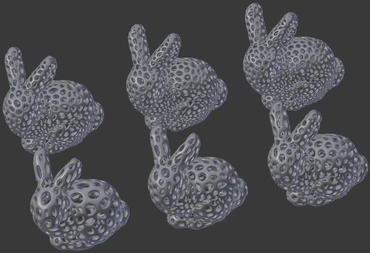 Stanford Bunny - Voronoi Style 3D Print 23764