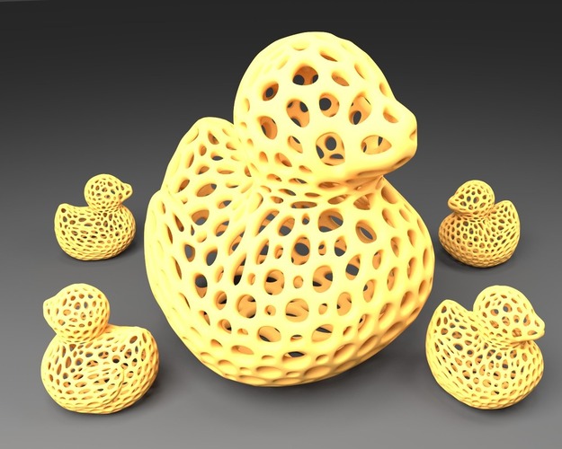 Rubber Duck - Voronoi Style 3D Print 23766