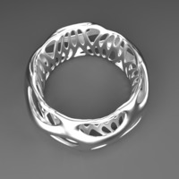 Small Beautiful Chunky Bracelet - Voronoi Style 3D Printing 23817