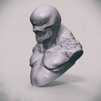 Small alien bust 3D Printing 238310
