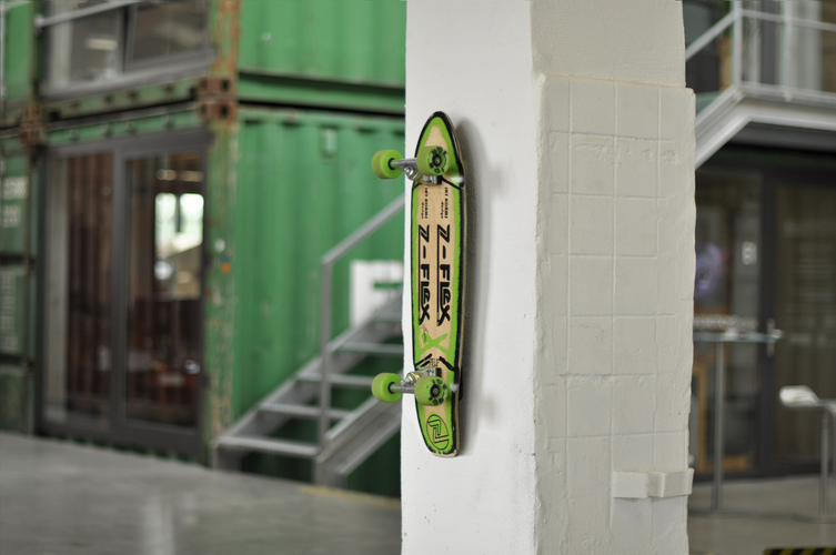 Magnetic Skateboard/Longboard Holder (Metric) 3D Print 23898 Magnetic Skateboard/Longboard Holder (Metric) 3D Print 23898