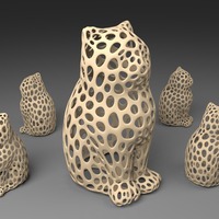 Small LASER CAT - Voronoi Style 3D Printing 23914
