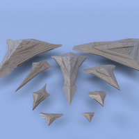 Small The Order of the Dark Star - Miniature Starships 3D Printing 239164
