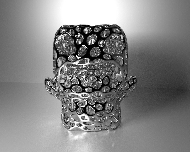 Pencilpot-Monster - Voronoi Style 3D Print 23922 Pencilpot-Monster - Voronoi Style 3D Print 23922