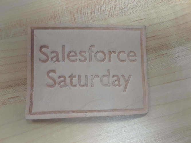 Salesforce Saturday leather stamps 3D Print 239488