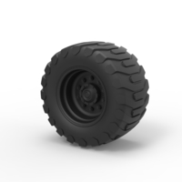 Small Diecast Offroad wheel 23 3D Printing 239606
