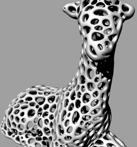 Giraffe - Voronoi Style 3D Print 23962
