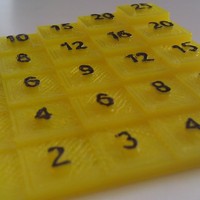 Small multiplication table 5x5 3D Printing 23964