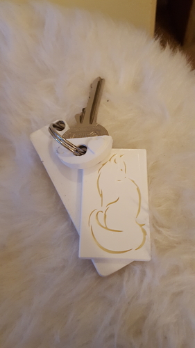 Keychain 'cat' 3D Print 239856 Keychain 'cat' 3D Print 239856