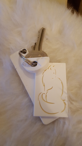 Keychain 'cat' 3D Print 239857 Keychain 'cat' 3D Print 239857