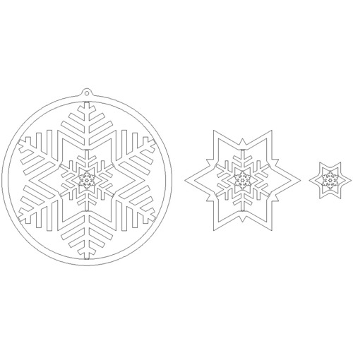 Gyroscopic Snowflake 3D Print 24022