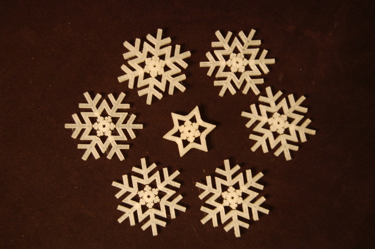 Gyroscopic Snowflake 3D Print 24023