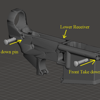 Small AR-15 LOWER REICEIVER 3D Printing 240340