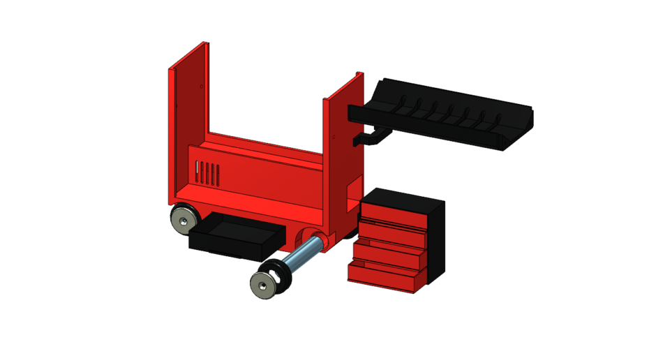 Tire rack pit wagon cart 1/10 3D Print 241083 Tire rack pit wagon cart 1/10 3D Print 241083