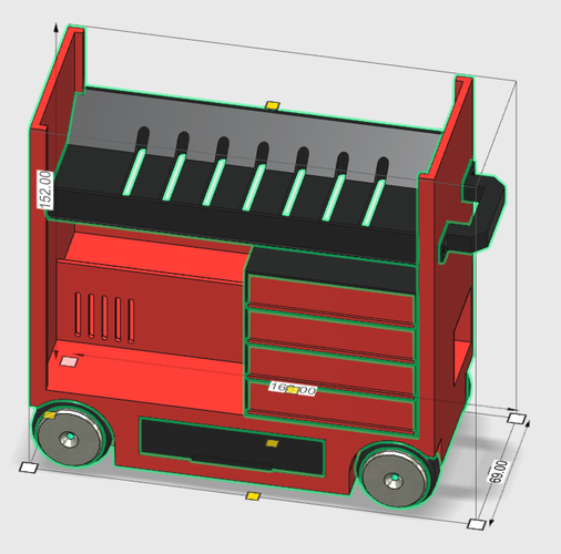 Tire rack pit wagon cart 1/10 3D Print 241087 Tire rack pit wagon cart 1/10 3D Print 241087