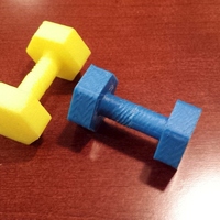 Small Dumbbell game tokens 3D Printing 24109