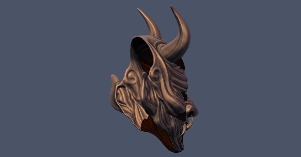 Devil Mask-Hannya Mask-Samurai Mask-Satan mask for cosplay 3D Print 241125