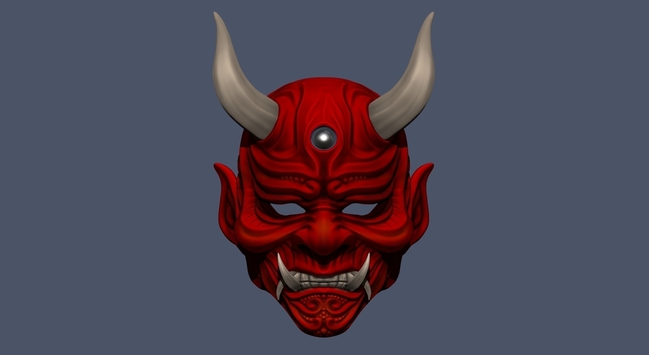 Devil Mask-Hannya Mask-Samurai Mask-Satan mask for cosplay 3D Print 241128