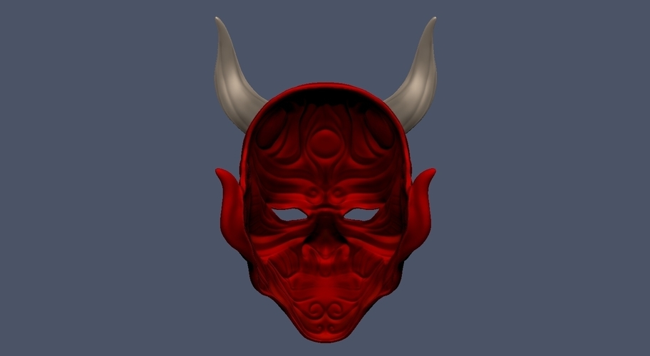 Devil Mask-Hannya Mask-Samurai Mask-Satan mask for cosplay 3D Print 241130