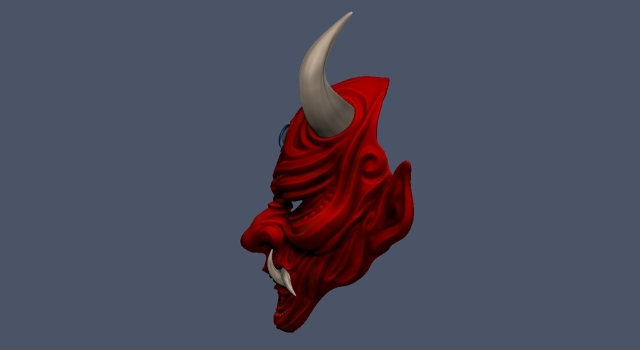 Devil Mask-Hannya Mask-Samurai Mask-Satan mask for cosplay 3D Print 241131