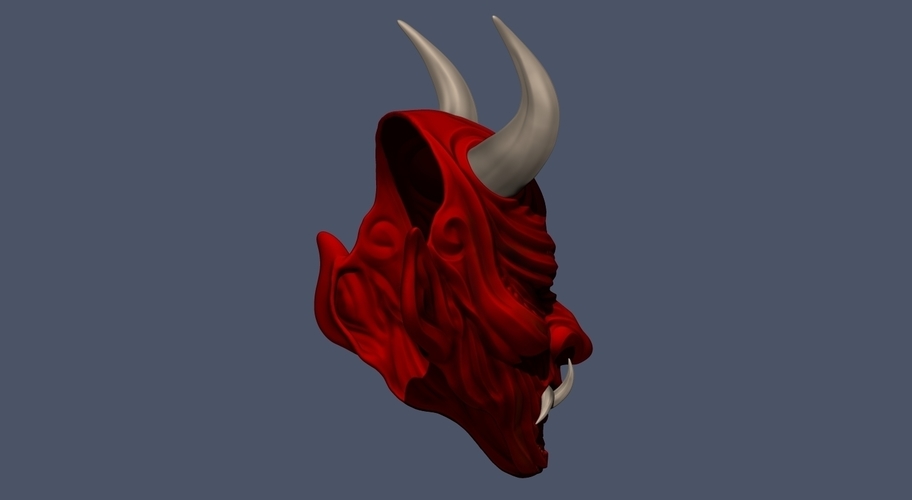 Devil Mask-Hannya Mask-Samurai Mask-Satan mask for cosplay 3D Print 241132
