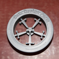 Small Sword Wheel pencil holder cap 3D Printing 24143