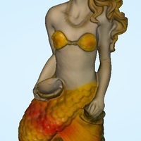 Small Mermaid Scan (Full Color)  3D Printing 241732