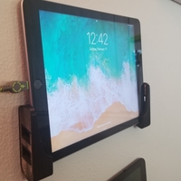Small IOS/Android Tablet & Phone Simple Wall Mount (Ipad/Samsung etc)  3D Printing 242089