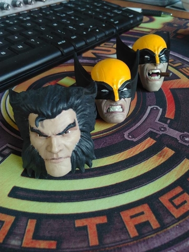 Wolverine classic with 3 interchangeable heads 3D Print 242313 Wolverine classic with 3 interchangeable heads 3D Print 242313