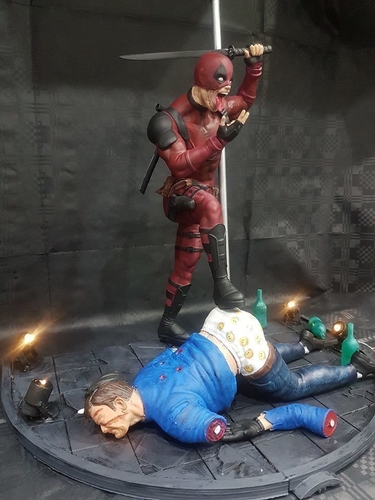 Deadpool being an asshole diorama 3D Print 242320 Deadpool being an asshole diorama 3D Print 242320