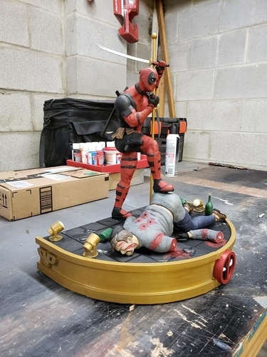Deadpool being an asshole diorama 3D Print 242321 Deadpool being an asshole diorama 3D Print 242321