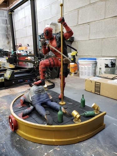 Deadpool being an asshole diorama 3D Print 242323 Deadpool being an asshole diorama 3D Print 242323