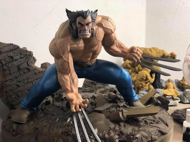 Wolverine and Punisher Diorama 3D Print 242326 Wolverine and Punisher Diorama 3D Print 242326