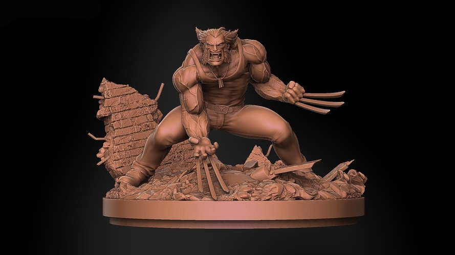 Wolverine and Punisher Diorama 3D Print 242329 Wolverine and Punisher Diorama 3D Print 242329