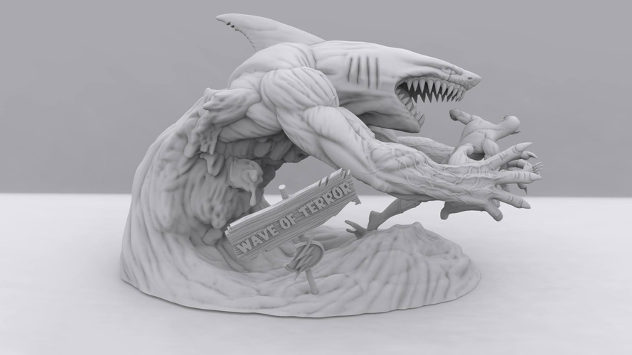 Flash vs the King Shark 3D Print 242330 Flash vs the King Shark 3D Print 242330