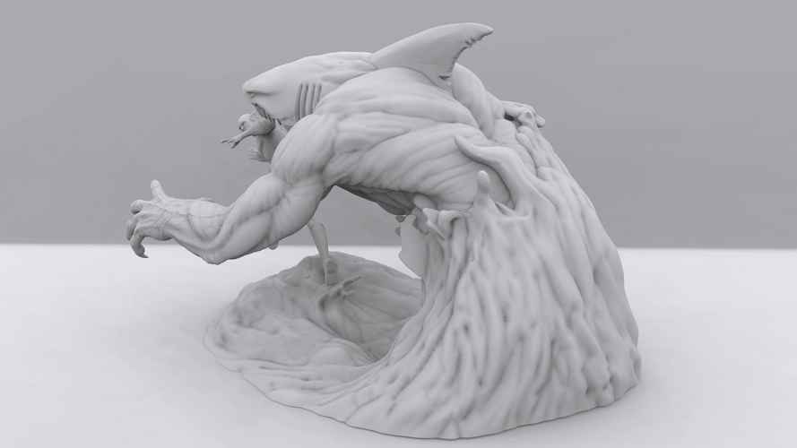 Flash vs the King Shark 3D Print 242336 Flash vs the King Shark 3D Print 242336
